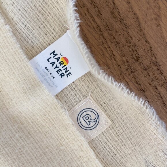 Marine Layer Stripe Scarf in Warm Rainbow - Picture 6 of 7